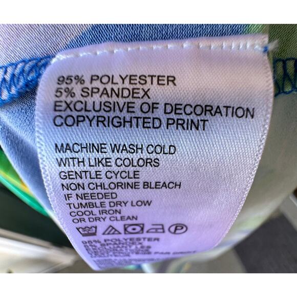 Tommy Bahama Maxi Dress Blue Tropical Floral Sleeveless Size M Resort Cruise - Picture 7 of 7